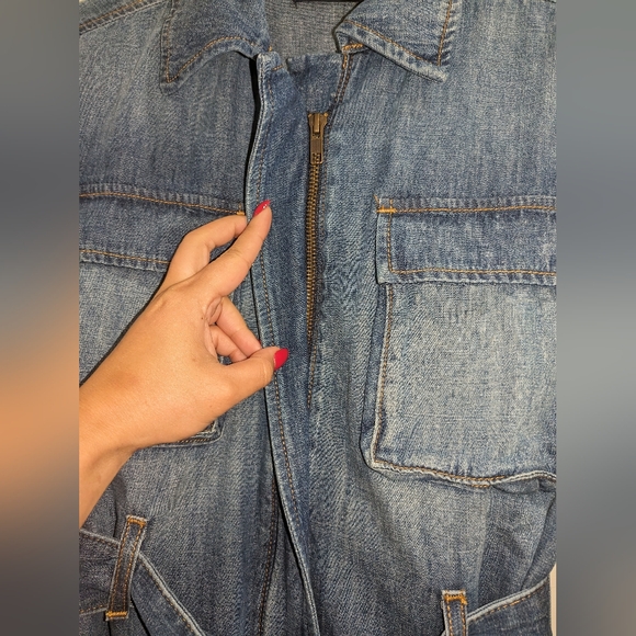 10. NWT RAMY BROOK ZANIYAH DENIM BELTED MINI DRESS - Picture 6 of 10